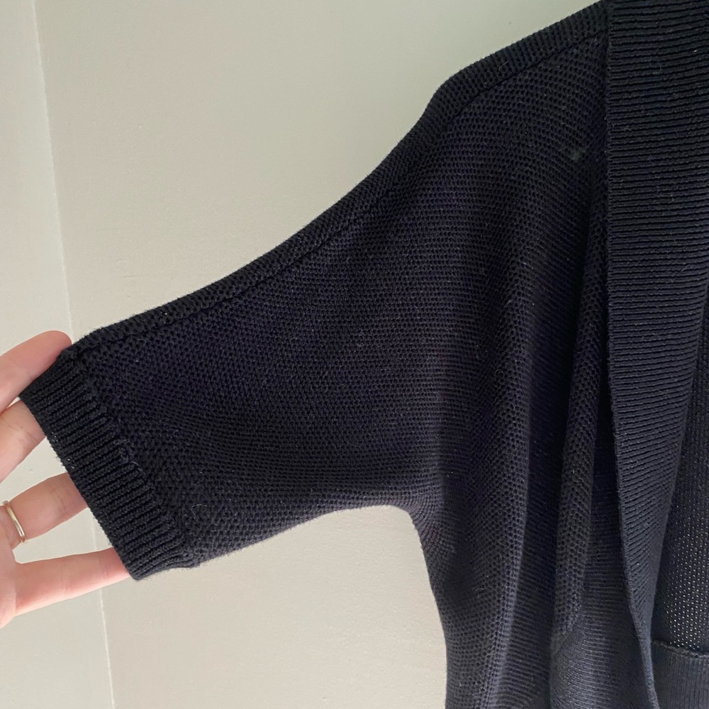 Ralph Lauren black open front short sleeve knit cardigan size XL - Picture 2 of 7